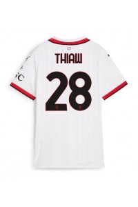 AC Milan Malick Thiaw #28 Voetbaltruitje Uit tenue Dames 2024-25 Korte Mouw